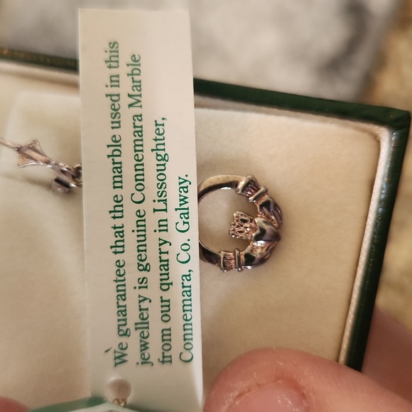 Connemara Marble sterling silver earrings - Picture 5 of 5